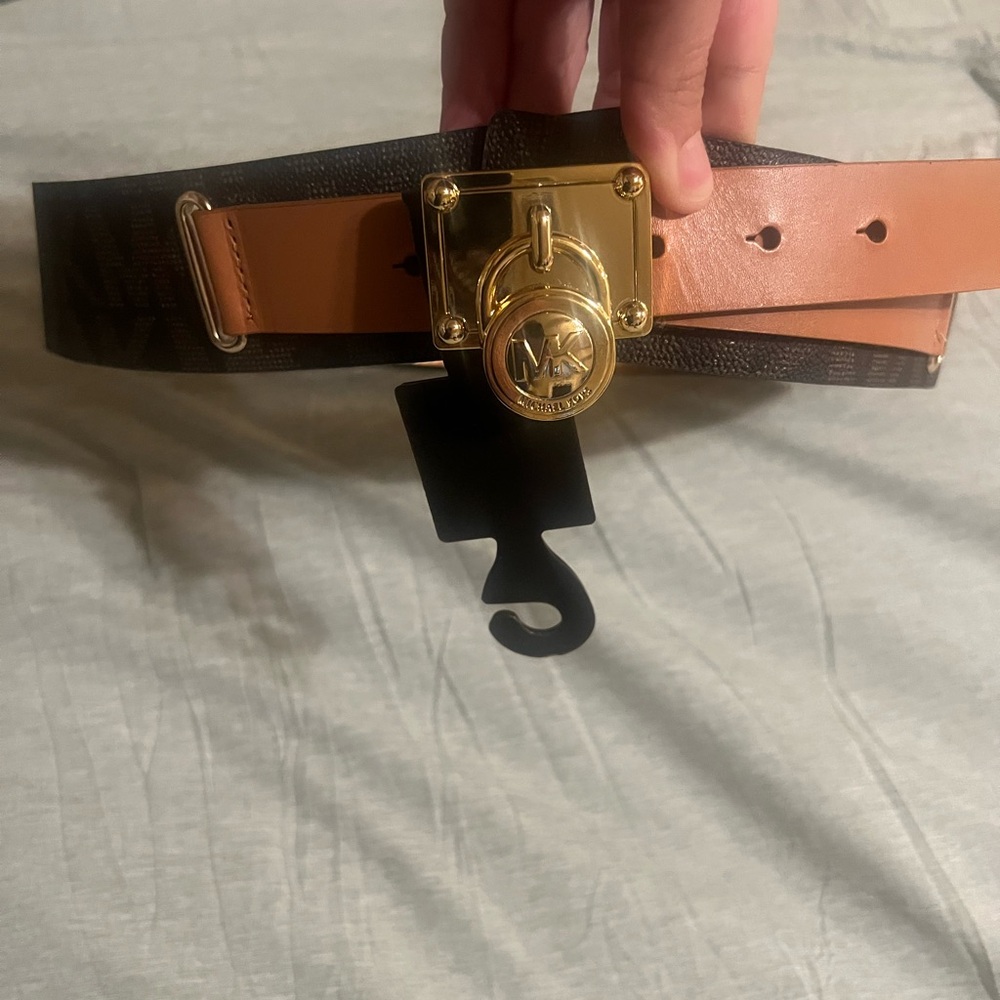 Michael Kors Black and Tan Belt Bag